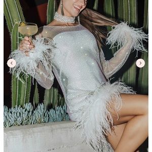 Untamed Petals Disco Sheer Dress XS -